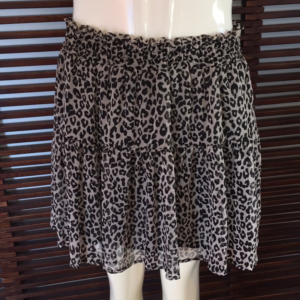 Leopard flouncy skirt